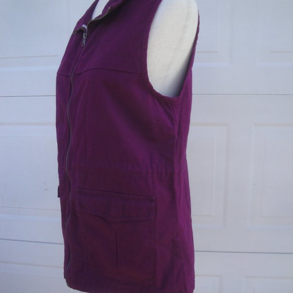 Columbia Vest Women's Size M Fuzz Zip with Inner Drawstring Waist - Picture 3 of 13